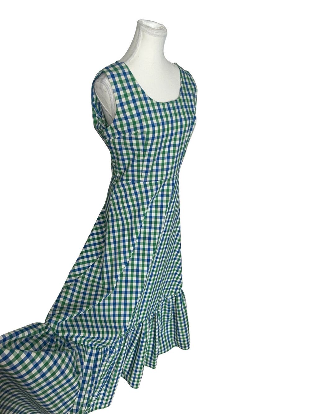 Vintage 1970s Handmade Gingham Dress